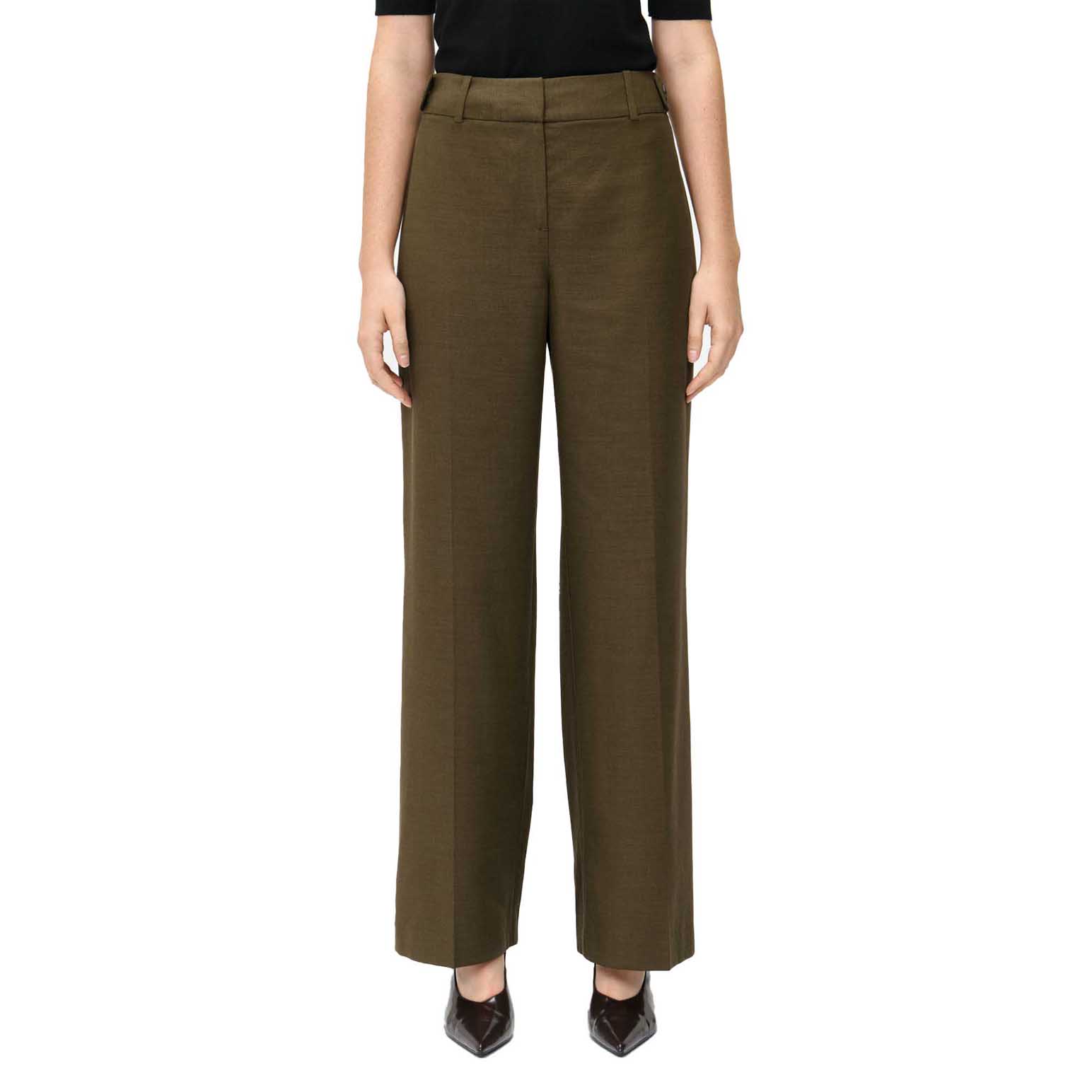 Veronika Maine Stripe Twill Straight Leg Pant